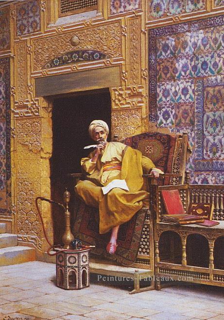 Le scribe Ludwig Deutsch Orientalism Araber Peintures à l'huile